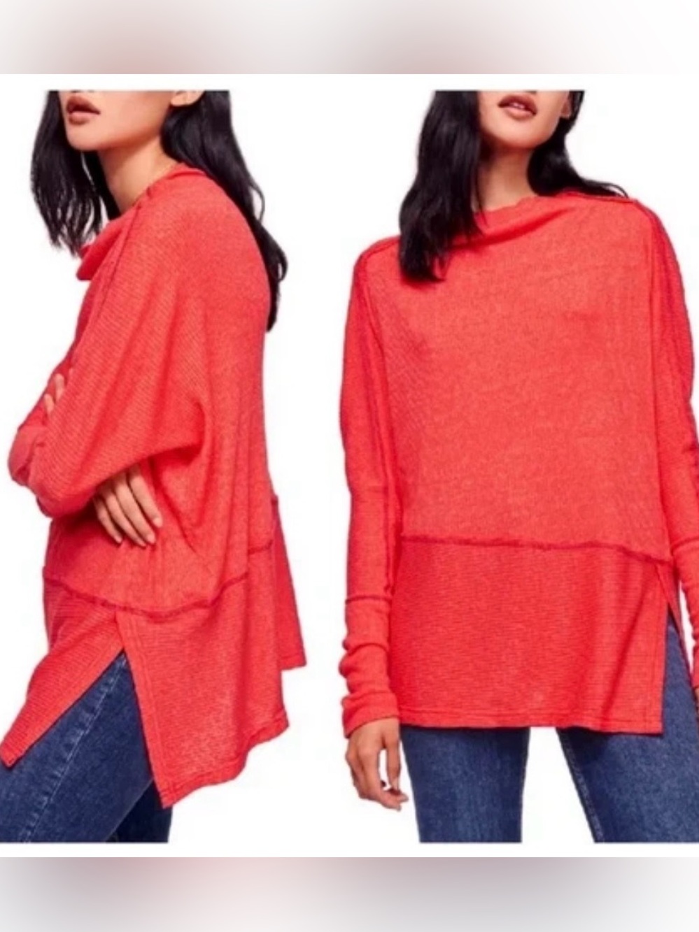 Free People We The Free Londontown Thermal in Cherry Size Small